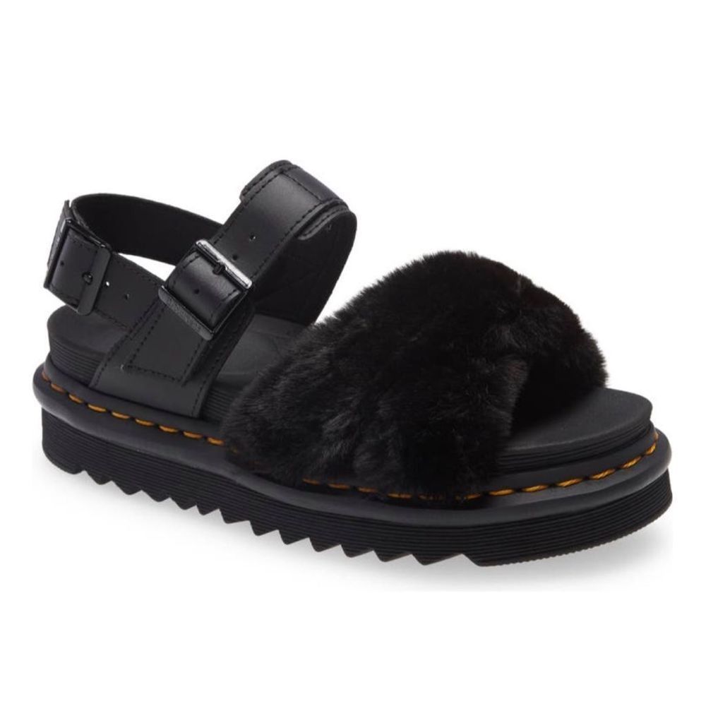 Dr. Martens | Voss II Fluffy Faux Platform Sandal